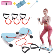 KBPAZ Waist Twister Machine with Resistance Bands - Ab Twist Board Non-Slip Twisting Machine Core Workouts for Home Gym Exercise Lover(Blue)