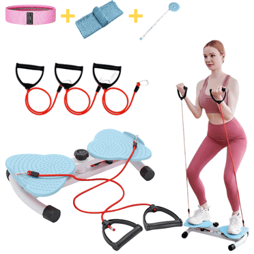 KBPAZ Waist Twister Machine with Resistance Bands - Ab Twist Board Non-Slip Twisting Machine Core Workouts for Home Gym Exercise Lover(Blue)