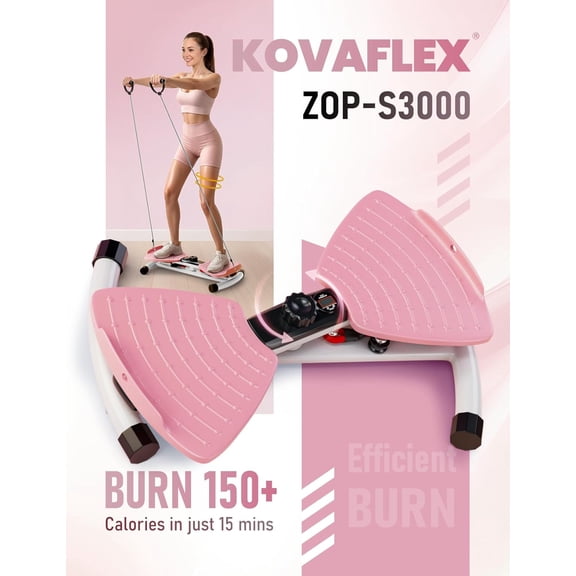 Waist Twister Machine with Smart Digital Counter and Resistance Bands 300 Lbs Capacity, Noiseless Ab Twister Board for Home Exercise, Fitness Equipment Ideal for Women to Burn Belly Fat and Tone Body