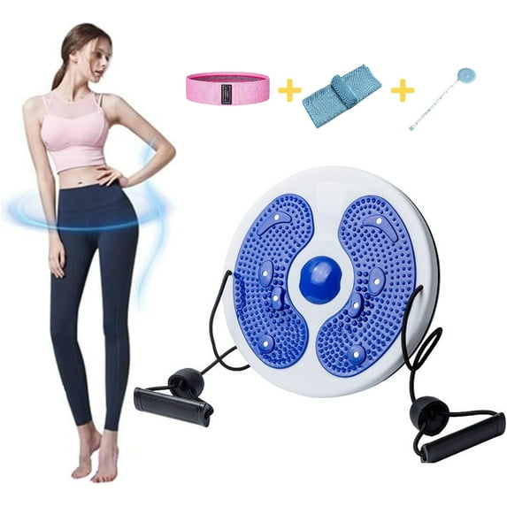 Waist Twisting Disc Borad, Ab Twist Board Gifts for Home Gym Exercise Lover, Noiseless Twister Machine for Women Belly Fat (Blue)