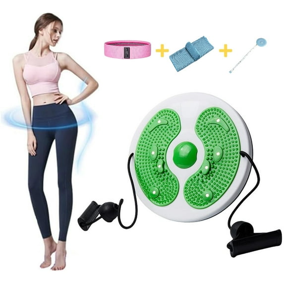 Waist Twisting Disc Borad, Ab Twist Board Gifts for Home Gym Exercise Lover, Noiseless Twister Machine for Women Belly Fat (Green)