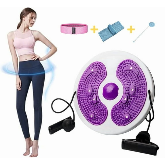 Waist Twisting Disc Borad, Ab Twist Board Gifts for Home Gym Exercise Lover, Noiseless Twister Machine for Women Belly Fat (Purple)