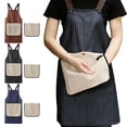 thumbnail image 1 of Black Waterproof Kitchen Apron Stain Resistant Cooking Bib with Detachable Hand Towel Adjustable Waist Chef Apron Home Cooking Baking Cleaning,by JASKFLY, 1 of 5