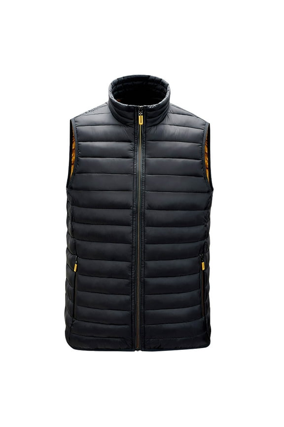 Waistcoat Vest For Men Sevevn Men Puffer Vest for Winter Stand-Up Collar Sleeveless Lightweight Warm Pockets Jacket