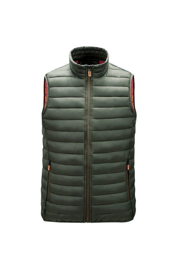 Waistcoat Vest For Men Sevevn Men Puffer Vest for Winter Stand-Up Collar Sleeveless Lightweight Warm Pockets Jacket