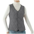 thumbnail image 1 of Waistcoat Vest For Women Sevevn Women's Quilted Vest Rib Collar Lightweight Zip Padded Gilet, 1 of 4