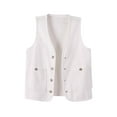 thumbnail image 1 of Waistcoat for Women Y2K Jeans Jacket Elegant Jacket Loose Sleeveless Tops Casual Button Down Denim Vest Country Trendy V Neck White XXXXXL, 1 of 4