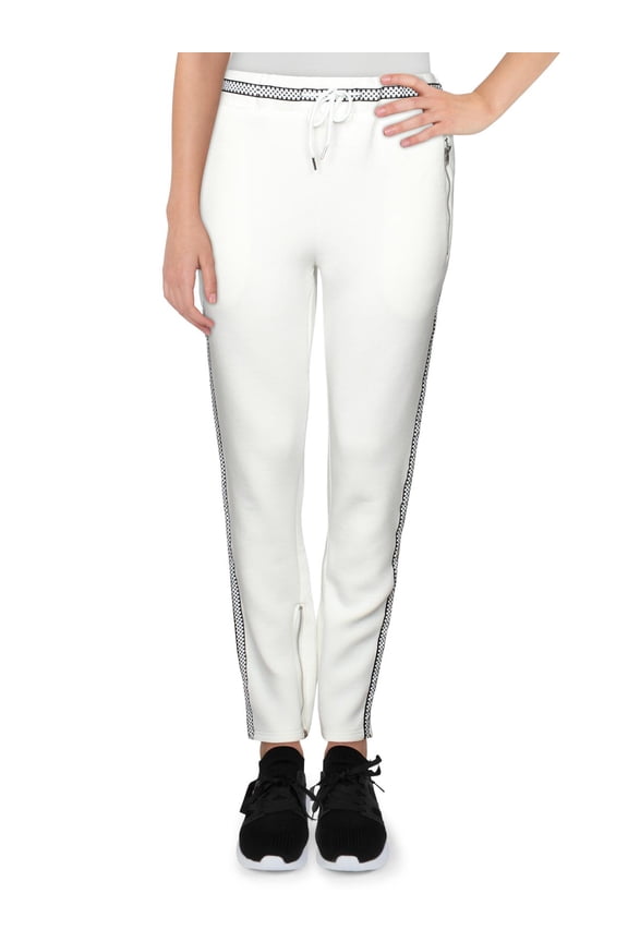 Womens Juniors Comfy Cozy Track Pants White M