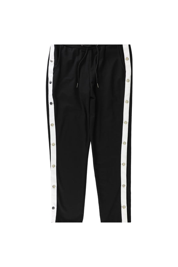 Womens Solid Athletic Jogger Pants, Black, Medium
