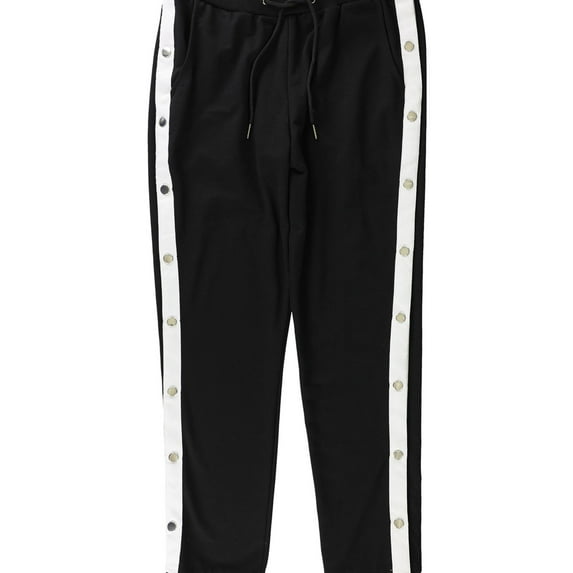Waisted Womens Solid Athletic Jogger Pants, Black, Medium