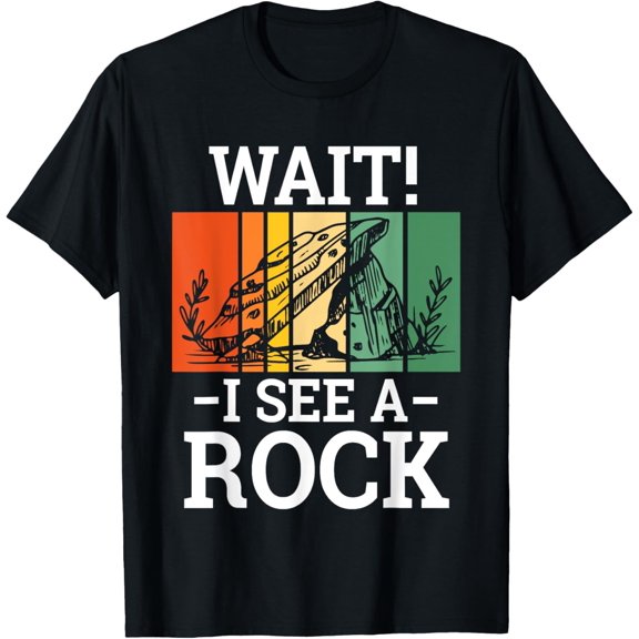 Wait I See A Rock Vintage Geode Hunter Geologist Geology T-Shirt