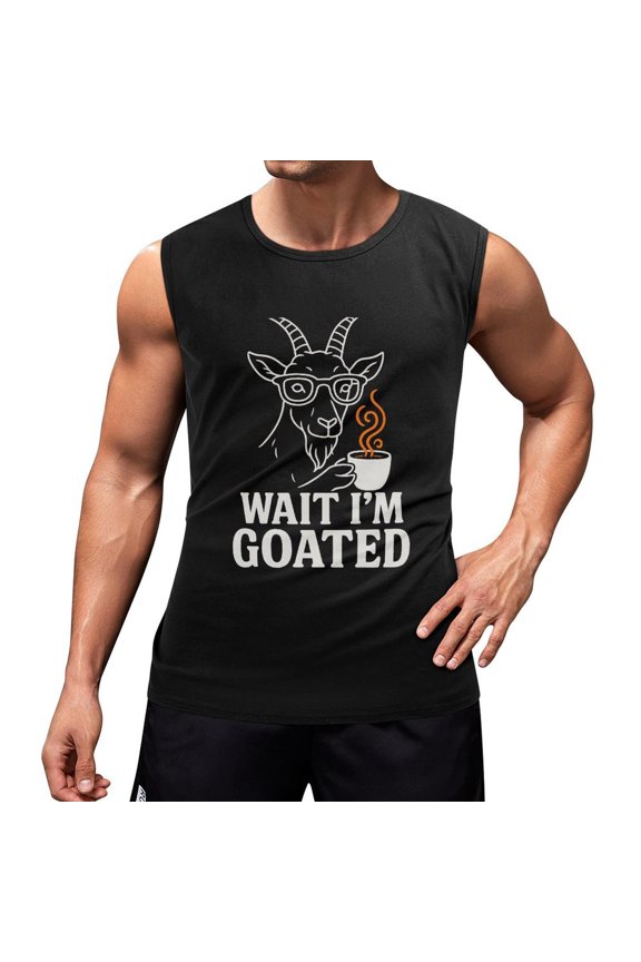 Wait Im Goated_1 Men's Tank Top Muscle Workout Gym Sleeveless T-Shirt Small