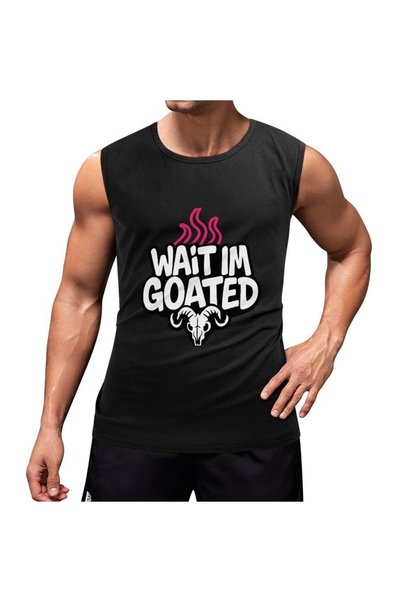 Wait Im Goated_2 Men's Tank Top Muscle Workout Gym Sleeveless T-Shirt Medium