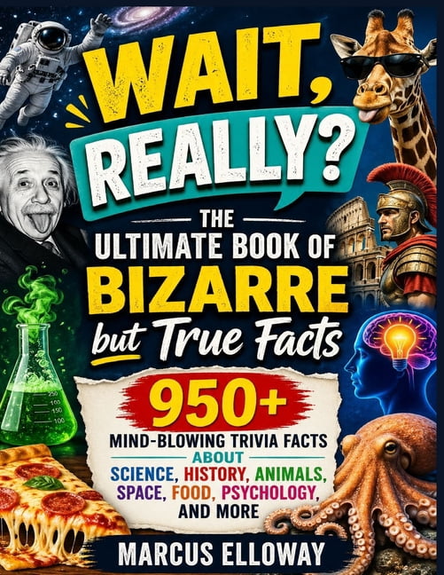 Wait, Really? The Ultimate Book of Bizarre but True Facts: 950+ Mind-Blowing Trivia Facts About Science, History, Animal, (Paperback)