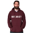 thumbnail image 1 of Wait What Funny Novelty One Liner Hoodie Sweatshirt Women Men Brisco Brands M, 1 of 6