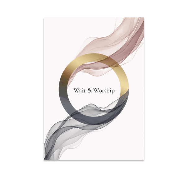 Wait & Worship Reflective Faith Art - Prayer Room Decor - 13x19 Poster Print