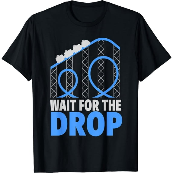 Wait for the Drop Black T-Shirt Men's Short Sleeve Tee