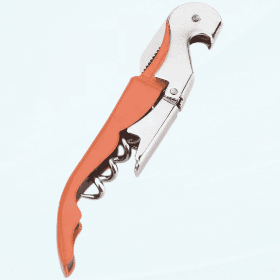 Waiter Corkscrew Professional Wine Opener with Foil Cutter,Manual Wine Bottle Opener for Servers, Bartenders and Waiter (Orange)