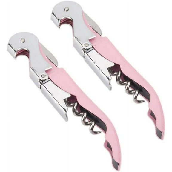 Waiter Corkscrew Professional Wine Opener with Foil Cutter,Manual Wine Bottle Opener for Servers, Bartenders and Waiter (Pink-2)