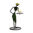 thumbnail image 1 of Waiter Figurine Candle Stand with LED Candle Safe Flameless Centerpiece for Home Decor Dining Table Party Wedding Gift(C), 1 of 6