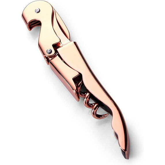 Waiters Corkscrew Professional Waiter Corkscrew Wine openers,stainless steel Wine Key for Restaurant Waiters,Classic All-in-one Corkscrew, Bottle Opener and Foil Cutter (1Pack Rose Gold)\u2026