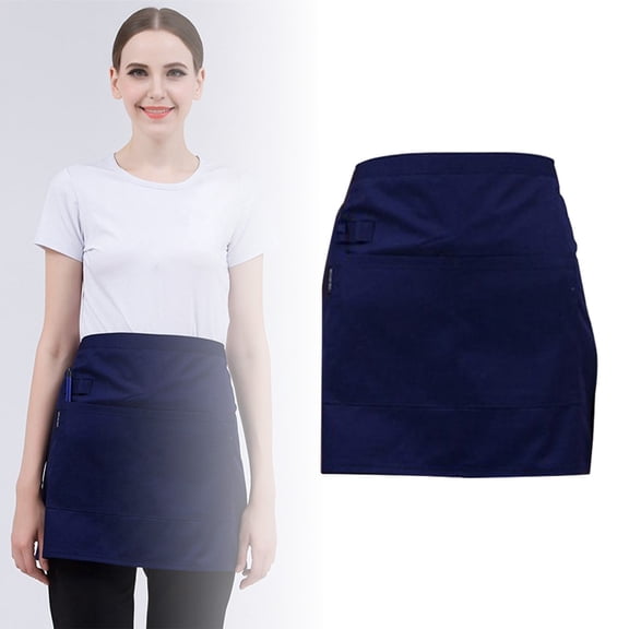 Waiters Men And Women Short Black Aprons Hotel Restaurant Western Restaurant Caf É Kitchen Chef Aprons High-quality