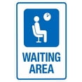 thumbnail image 1 of Waiting Area with Graphic Warning Sign - 8"x12", Office Security Metal Decor for Business, Home, Outdoor/Indoor, Road, Yard, Garage, Street, 1 of 6