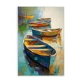 thumbnail image 1 of Stupell Industries Waiting Boats Expressionism Wall Plaque Art, design by LSR Design Studio, 15 x 10, 1 of 7