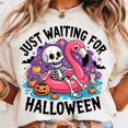 thumbnail image 1 of Waiting For Halloween T-shirt, Funny On Flamingo Float T-shirt, Summer Halloween Shirt TH070646, 1 of 5