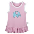 thumbnail image 1 of Waiting For Milk Funny Dresses For Baby, Newborn Babies Animal Elephant Pattern Skirts, Infant Princess Dress, 0-24M Kids Graphic Clothes (Pink Sleeveless Dresses, 12-18 Months), 1 of 4
