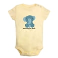 thumbnail image 1 of Waiting For Milk Funny Rompers For Babies, Animal Elephant Pattern Baby Jumpsuit, Newborn Baby Unisex Bodysuits, Infant Jumpsuits, Toddler 0-24 Months Kids One-Piece Oufits, 1 of 4