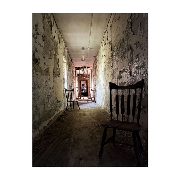 Waiting (HRSH) - Poughkeepsie New York Photography Abandoned Creepy Spooky Rustic Vintage Gothic Moody Unframed Wall Art Print 24 x 32 inches