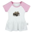 thumbnail image 1 of Waiting For Milk Funny Dresses For Baby, Newborn Babies Animal Elephant Pattern Skirts, Infant Princess Dress, 0-24M Kids Graphic Clothes (Pink Raglan Dresses, 0-6 Months), 1 of 4