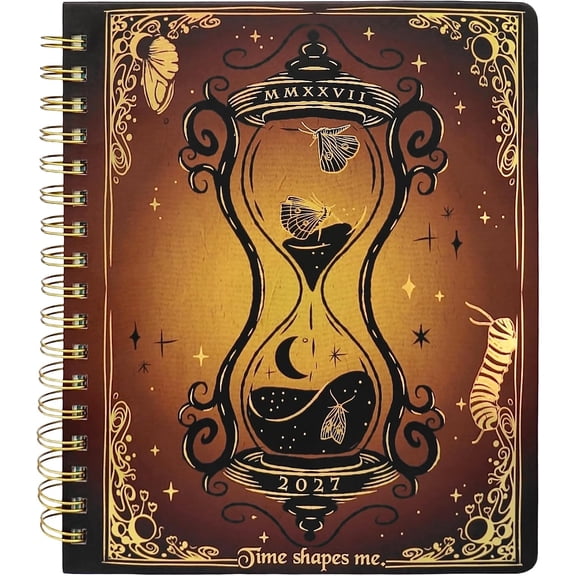 Waiting for the Night 2027 Weekly Planner, The Witching Hour Hardcover Organizer with Tabbed Dividers and Habit Trackers, Gothic Artwork Planner with Stickers and Ruler Bookmark (1PC)