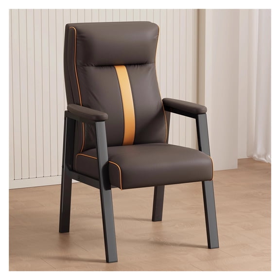 Waiting Room Chairs Leather Guest Chair Sofa Chair with Padded Arms,Ergonomic Reception Desk Chair for Office School Church Guest Reception