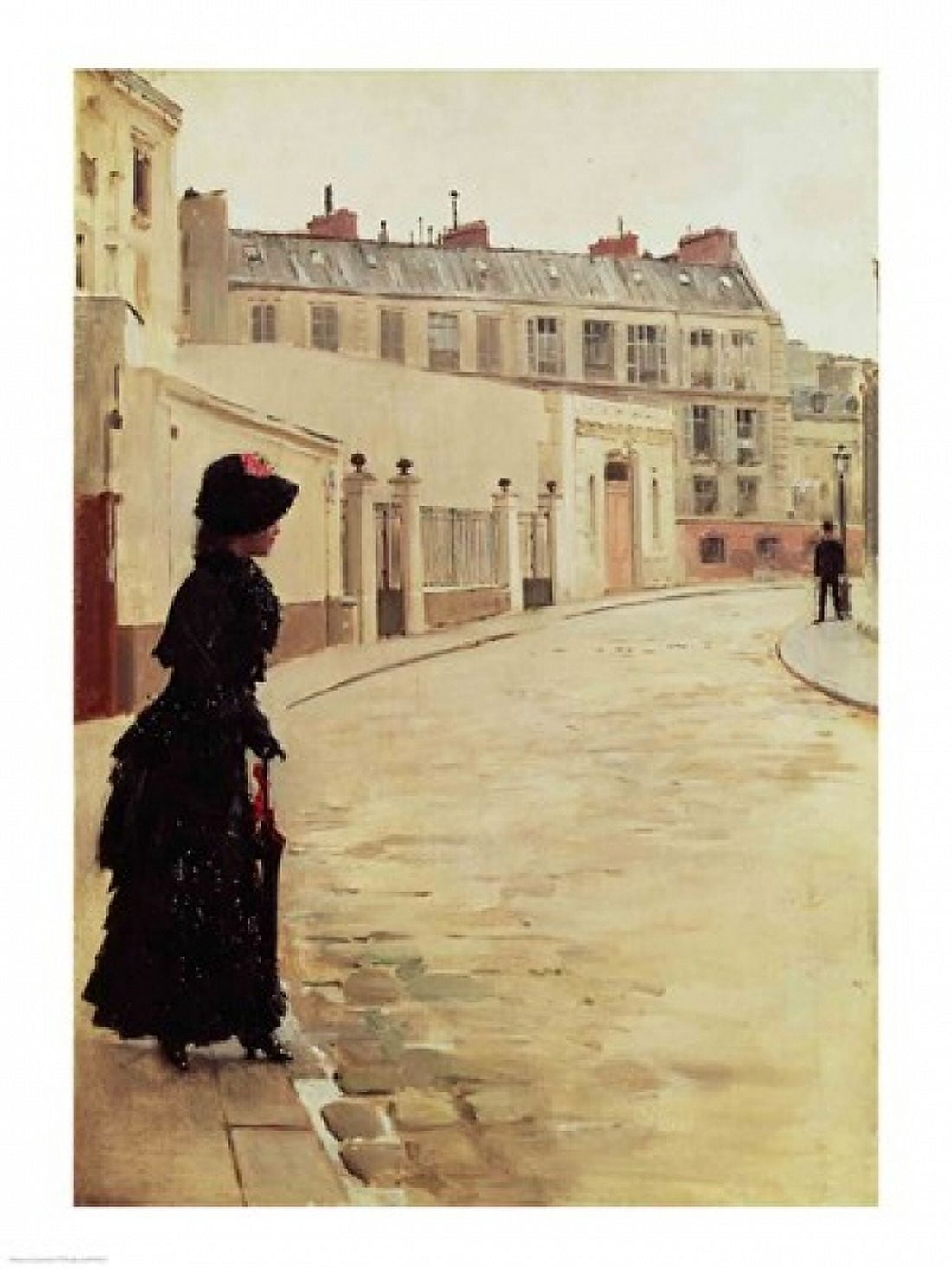 Waiting Rue de Chateaubriand Paris Canvas Art - Jean Beraud (18 x 24)