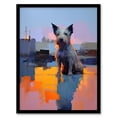 thumbnail image 1 of Waiting for His Master Terrier Dog Portrait Artwork Framed Wall Art Print A4, 1 of 5