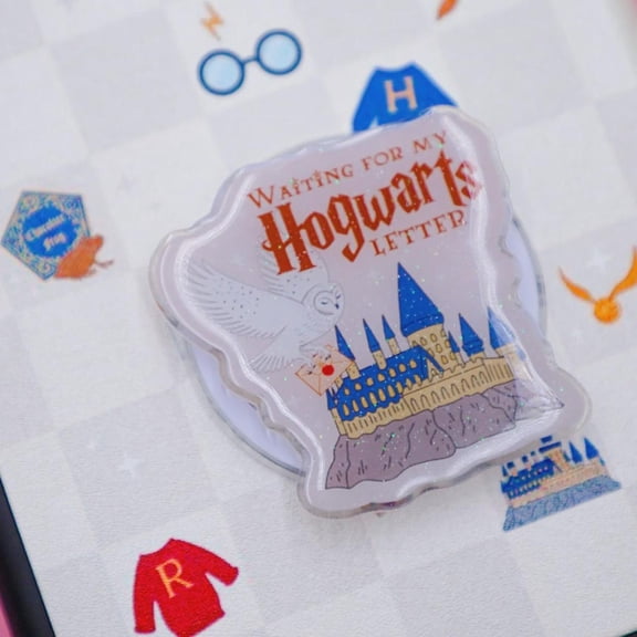 Waiting for my Hogwarts Letter Glitter Phone Grip, Girlie, Bookish Gift, Book Babe, Grip, Accessory