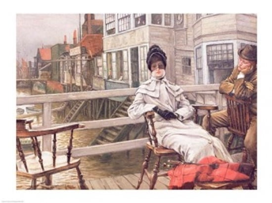 Waiting for the Ferry c1878 Canvas Art - James Jacques Joseph Tissot (36 x 24)