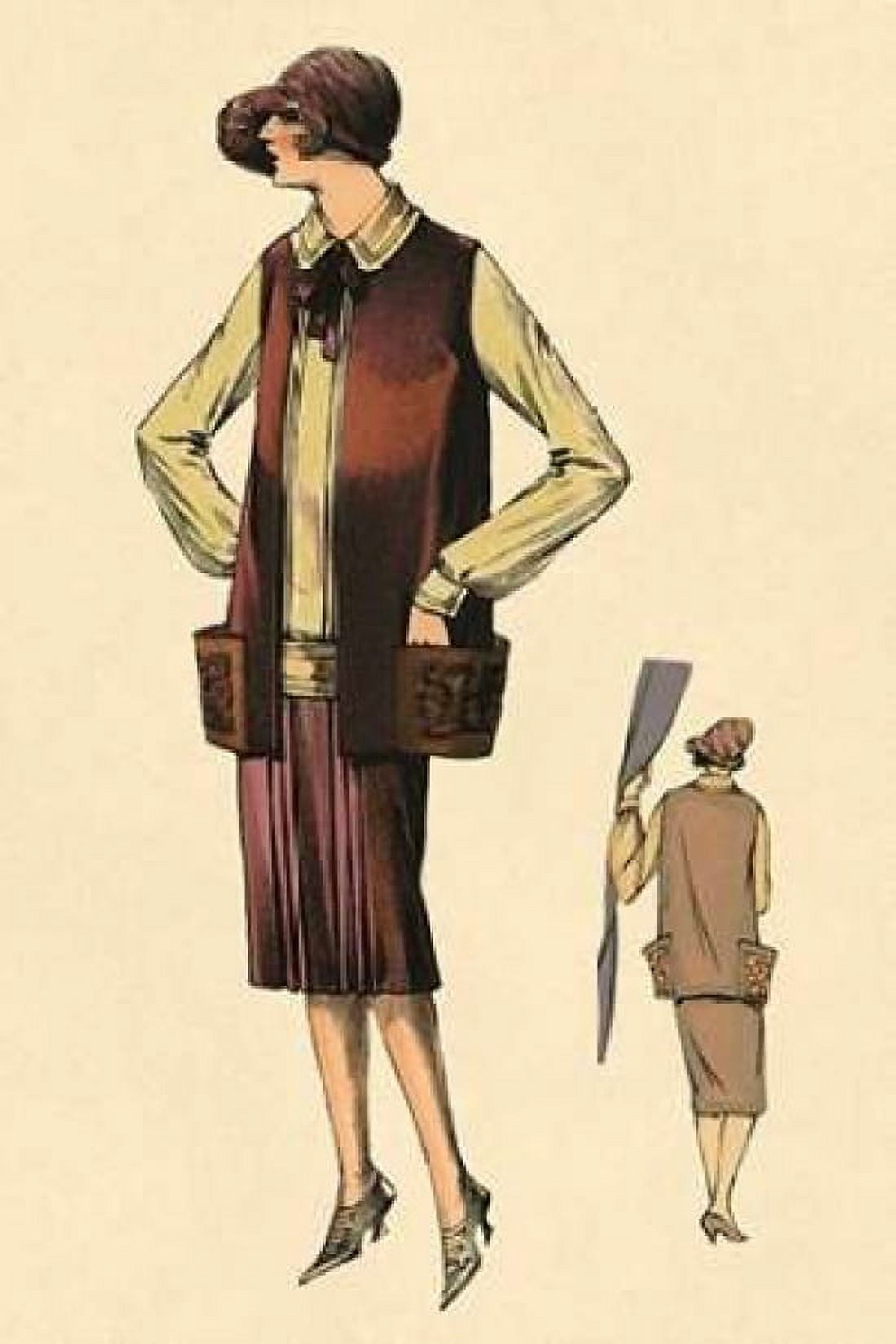 Waiting in the Wings Canvas Art - Vintage Fashion (24 x 36)