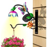 Waitmin Waterproof Solar Lights Wall Iron Hooks for Garden Decor, Hanging Plants, Bird Feeders, Wind Chimes With Screw kit - 2 Pack