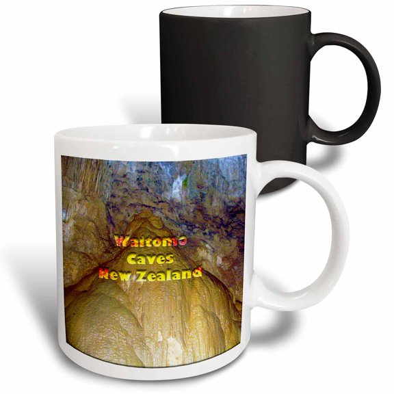 3drose, Waitomo Caves in New Zealand with Stalactites and Stalagmites, 11oz Magic Transforming Mug