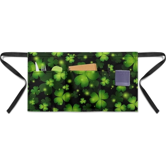 Waitress Apron with Pockets Half Waist Aprons Server Aprons for Women Men