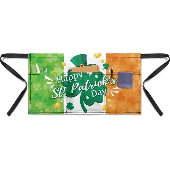 Waitress Apron with Pockets for Women Kitchen Half Waist Aprons for Women Men