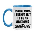 thumbnail image 1 of Waitress Gift For Mom Mug, Funny Mom Gift, 11Oz Or 15Oz White Ceramic Coffee Cup, 1 of 1