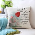 thumbnail image 1 of Wajade 18” x 18” Heart Cotton Linen Love Mother Decorative Pillow Covers, One-Sided Printing, 1 of 2