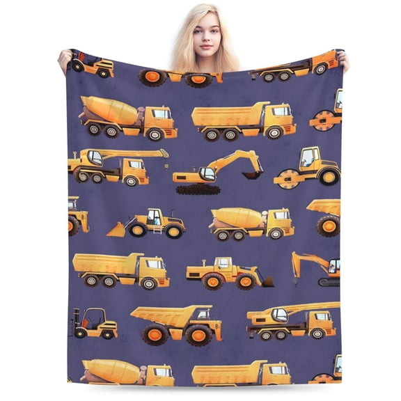 Wajade Kids Construction Truck Blanket for Boys 50x40
