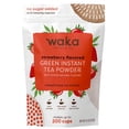 thumbnail image 1 of Waka Instant Green Tea Mix, Strawberry Flavored - 100% Tea Leaves, No Additives, Unsweetened Tea Powder in Bulk Pouch – Easy Quick Hot and Iced Teas, Up to 200 Cups (4.5oz), 1 of 8