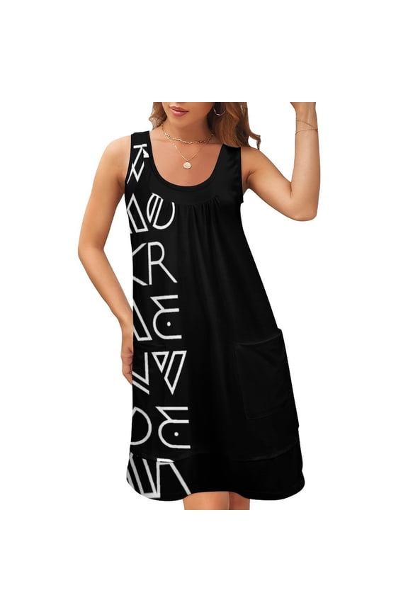 Wakanda Forever Sleeveless U-Neck Fake Two Piece Dress summer women's suit prom dresses