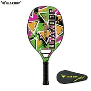 Wakdop Beach Tennis Racket,Carbon Fiber Rough Face with EVA Foam Core Raquete Beach Tennis FURIOUS GREEN